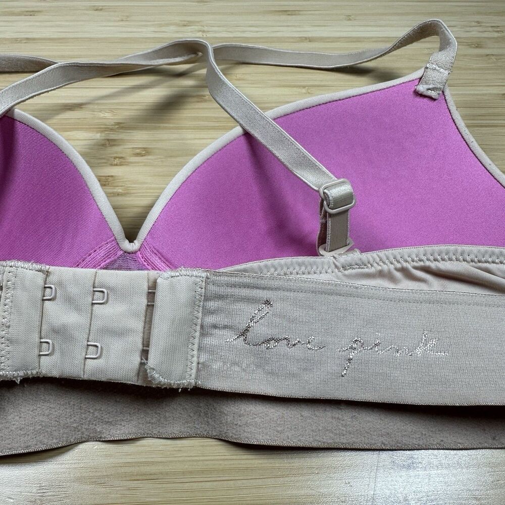 Victoria's Secret Pink Wear Everywhere Wireless Push-Up Bra Convertible 34A Nude - Picture 3 of 9